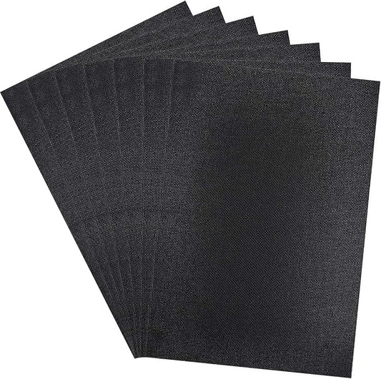 Similane 6 Pcs Cross Stitch Aida Cloth Embroidery Cloth Cross-Stitch Fabric 14 Count Black Aida Easy to use Embroidery Patterns Pictures 12 by 18-Inch