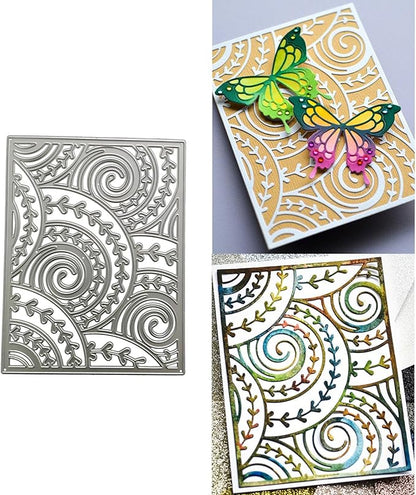 Mvchifay Cutting Dies for Card Making Metal Die-Cuts Scrapbooking Tool Hollow Frame DIY Craft Punch Template Embossing for Paper Album Decor (Circle Vine-11x14.3cm)