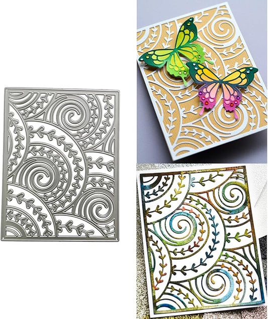 Mvchifay Cutting Dies for Card Making Metal Die-Cuts Scrapbooking Tool Hollow Frame DIY Craft Punch Template Embossing for Paper Album Decor (Circle Vine-11x14.3cm)