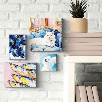 PHOENIX 6x8 Inch 6 Pack Artist Canvas - Small Stretched Canvases for Painting - 3/4 Inch Profile, 100% Cotton 11 Oz. Gesso Primed White Blank Professional Canvas Oil & Acrylic Paints