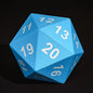 Large Foam D20 Dice, 80mm D20 DND Spindown 20 Sided Dice D&D Polyhedral with Drawstring Bag for Role Playing Games (Blue)