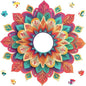 Wooden Puzzles for Adults, Hollow Mandala Wooden Jigsaw Puzzles 200 Pieces, Unique Design Adult Puzzles, Family Brain Game Gift, 11.2x11.3 inch