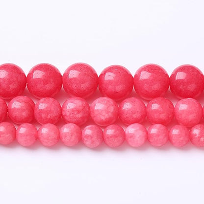 60PCS 6MM Natural Red Rhodonite Jade Stone Beads Round Loose Stone Beads for Jewelry Making DIY Energy Stone Healing Power Bracelet 15"