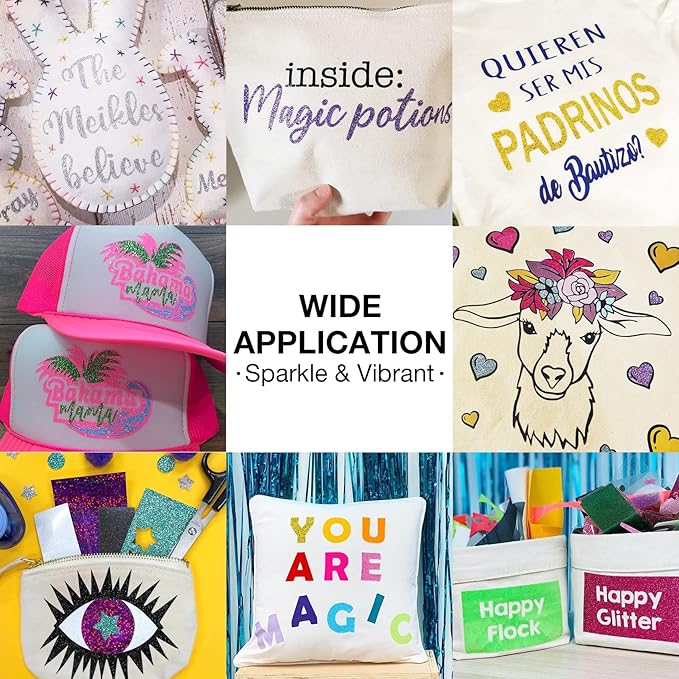 TORC Green Glitter HTV Heat Transfer Vinyl Roll 12 inch x 5 ft Iron on Vinyl for T Shirts Crafts Christmas St. Patrick's Day Decor