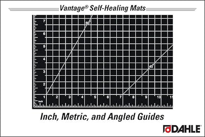 Dahle Vantage 10674 Premium Self-Healing Cutting Mat, 36"x48", 1/2" Grid, 5 Layers for Max Healing, Perfect for Crafts & Sewing, Black
