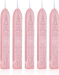 Yoption 5 Pcs Rose Gold Sealing Wax Sticks with Wicks for Wax Seal Stamp, Wedding Invitations, Gift Wrapping, Christmas