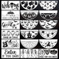 Halloween Stencils 12” Halloween Stencil Skeleton Trick or Treat Boo Templates for Porch Hanger Door Mats Wood Sign Shirts