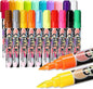 Extra Fine Tip Liquid Chalk Markers for Chalkboard, 20 Colors Window Liquid Chalk Marker Pens with 1mm Fine Tips, Washable Erasable Wet Erase Marker Pens Set for Bistro, Car Glass, Poster, Blackboard