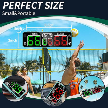 YZ Upgraded Digital Scoreboard with Timer, Mini Magnetic Electronic Scoreboard, LED Portable Scoreboard Basketball, Cornhole Score Keeper for Indoor&Outdoor Games