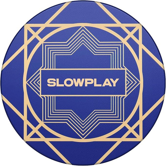 SLOWPLAY Nash Ceramic Poker Chips in Bulk, Casino Grade Ceramic 10-Gram Poker Chip for Texas Hold'em, 39mm Professional Chips Pack of 50 (Blue)