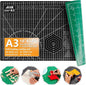 ArtAt Self Healing Cutting Mat: 12inch x 18inch Double Sided 5-Ply Fabric Cutting Mat for Sewing, Quilting & Arts & Crafts - Gridded Rotary Cutting Board Mat in Green/Black.