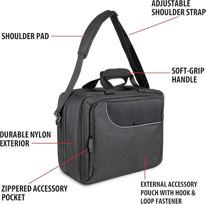 USA Gear Board Game Bag Compatible with Catan, Cards Against Humanity, Monopoly, Battleship, Sequence, Ticket to Ride & More - Board Game Storage Bag with Customizable Interior, Padded Shoulder Strap