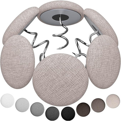 Linen Fabric-Covered Twist Pins - 8 Colors Upholstery Pins & Bed Skirt Pins -Used to Secure Sofa Cushion, Armrest Covers, Furniture & Bed Skir(12, Light Brown)