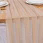 Champagne Chiffon Table Runner 30 x 120 Inches Sheer Table Runner 10ft Romantic Chiffon Table Runner for Wedding Decor Birthday Party Bridal Baby Shower Decoration