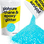 Hemway Polyurethane & Epoxy Resin Glitter 100g / 3.5oz Metallic Crystal Flake Additive for Flooring Jewelry Tumblers Glass Pigment - Fine (1/64" 0.015" 0.4mm) - Baby Blue Iridescent