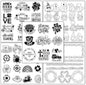 Whaline 5 Sheet St. Patrick's Day Clear Stamps Wreath Shamrock Lucky Words Silicone Transparent Stamps Border Stamp Cards for Irish DIY Crafts Card Making Scrapbooking Embossing Album Decor