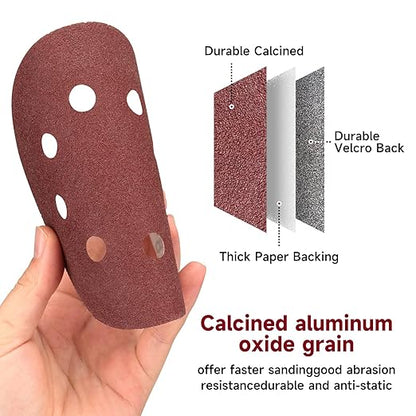 100 PCS 5 Inch Sanding Discs 600 Grit, Round Hook and Loop Sandpaper for Random Orbital Sander