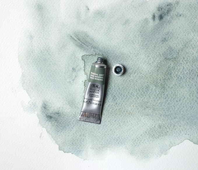 Winsor & Newton Professional Watercolour, Revival Collection, 14ml (0.47-oz) Tube, Mineral Grey