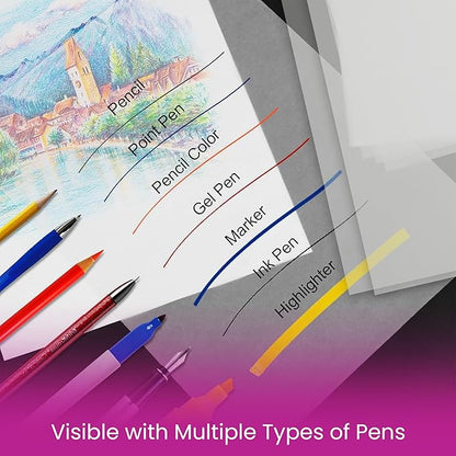 Tracing Paper 8.5 x 11 Inch - 100 Sheets 41lb/63gsm Transparent Vellum Paper for Sketching, Preliminary Drawing, Drafting & Overlays - Premium Translucent Tracing Paper for Pencil, Marker and Ink
