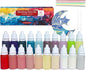 27PCS Water Marbling Painting Kit, Christmas Water Paint for Craft, Turkish Marble Pattern Craft Set,Cream Watercolor Art Kit, Perfect for Christmas, Halloween, Thanksgiving & New Year Gifts