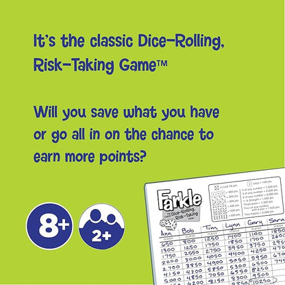 PlayMonster Farkle Classic Dice Game - Family Game Night - Easy to Travel - Ages 8+