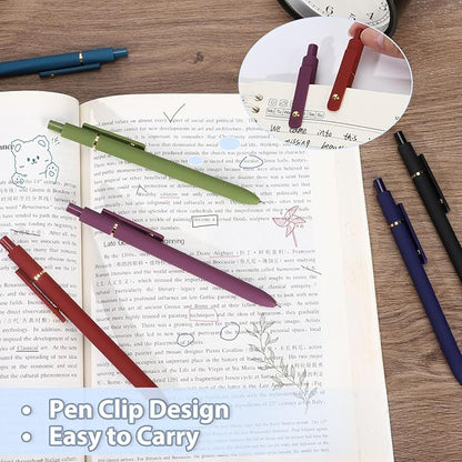 FIOVER Colored Pens, 6 Pack Colorful Gel Pens, Quick-Dry 0.7mm Medium Point for Journaling, Note Taking, Doodling, Aesthetic Office School Supplies, Gifts for Women Men(6PCS Vintage Colorful)