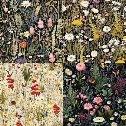 6x6 Inch Scrapbook Paper Pad-24 Single-Sided Sheets with 12 Unique Wildflower Designs-Perfect for Crafting, Card Making and DIY Projects