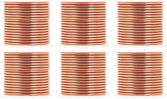 Mandala Crafts 13 Gauge Anodized Aluminum Craft Wire for Jewelry Making - 300 FT Colored Flexible Rose Gold Combo Wire - Bendable for Bonsai Armature Crafting Sculpting