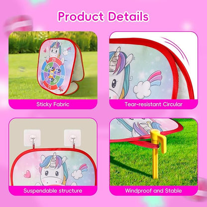 Bean Bag Toss Game for Kids - 5IN1 Kid Cornhole Toys Set, Over 3 Years Toddlers Children Backyard Beach Lawn Outdoor Indoor Throwing Toy to Boys Girls Birthday Family Party Christmas Easter Gift