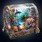 Wooden Puzzles for Adults, Treasure Chest Ocean Wooden Jigsaw Puzzle Unique Shape Animal Wood Puzzles Adult 3D Visual Effect, Birthday Gifts for Puzzle Lovers Family Games (S-8.5 * 8.1in-100pcs)