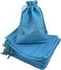Palmhomee Pack of 25 Burlap Gift Bags with Drawstring Linen Jewelry Pouches Wedding Hessian Jute Bags for Birthday and Treat Pouches Party Wedding Favors Gift (5x7 Inch, Ocean Blue)