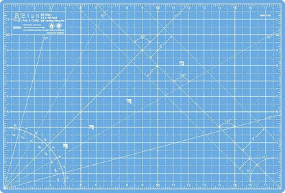 Elan Cutting Mat A3 Blue, Self Healing Cutting Mat 12x18 Inch, 5-Ply Craft Board Blue, Hobby Board for Crafts 12x18 Inch