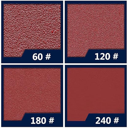 160pcs Mouse Sander Sandpaper and 3pcs Sanding Interface Pad, Detail Sander Sanding Sheets, Sanding Paper 60-240 Grit