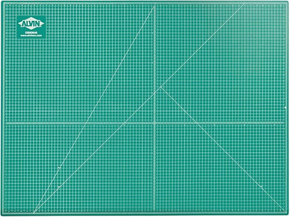 ALVIN GBM Self-Healing Cutting Mat 36 x 48 inch | Double-Sided Green/Black | 5-Layer Gridded Surface for Arts, Crafts and Sewing - Model GBM3648