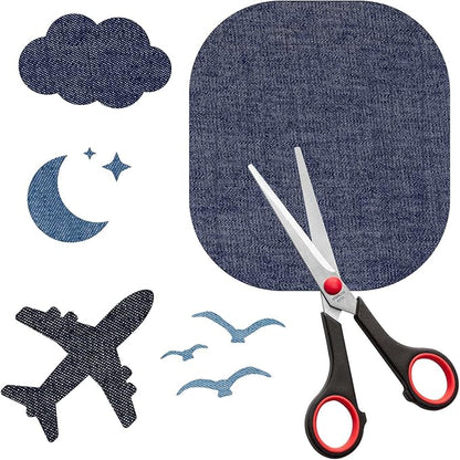 HTVRONT Iron on Patches for Clothing Repair - 20PCS 100% Cotton Denim Patches for Jeans Kit, 4-1/4" by 3-3/4" Iron on for Jeans Repairing 4 Shades Jean Patches