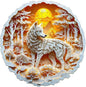 Wooden Puzzles for Adults, 3D Wolf Wooden Puzzles 290 Pieces, Unique Animal Shaped Wood Challenging Jigsaw Puzzles Gifts for Adults, 13.4x13.4in