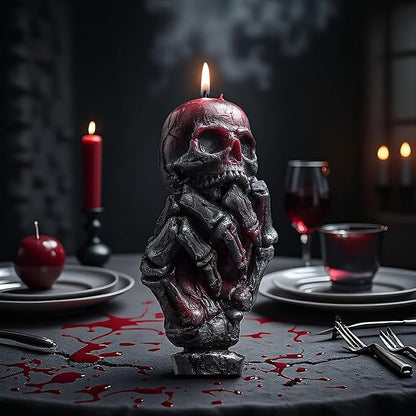 Skull Hand Ghost Cylinder Molds Silicone Wave Spiral Candle Mold - Silicone Resin Casting Molds for Candle & Resin & Soap Craft Supplies
