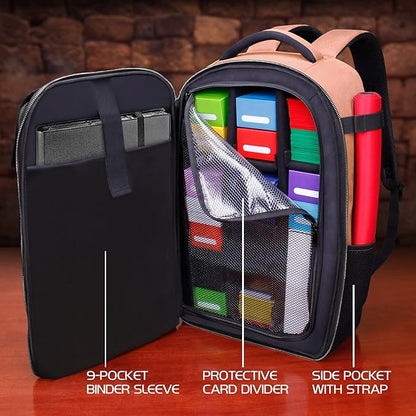 ENHANCE MTG Backpack TCG Card Storage - TCG Backpack for Deck Boxes, Sleeved Cards, Playmats, MTG Accessories