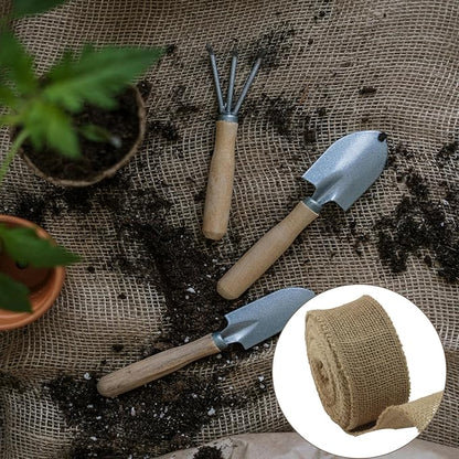 2" Wide Natural Burlap Fabric Roll - 10 Yards Jute Ribbon for Gift Wrapping, Wedding Decorations, Rustic Crafts, Wreaths & Home Decoration (5cm Wide)