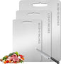 3Pack Titanium Cutting Board, 2025 New Upgrade 100% Pure Titanium Cutting Boards for Kitchen, Hygiene & Durability Non Stick Chopping Board, Double sided Cutting Board, Easy to Clean (M+L+XL）