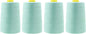 Mandala Crafts 4 Pack of Serger Threads Cones Spools - 40S/2 24000 Yards Polyester Mint Threads for Sergers Machine and Overlock Quilting Sewing Machine