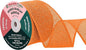 Mandala Crafts Orange Burlap Wired Ribbon 2.5 Inches Wide Jute Ribbons for Crafts - 10 Yds Roll Rustic Burlap Wrap Trim Ribbons for Wreaths Bows Party Decoration