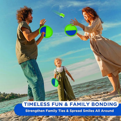 Ayeboovi Toss and Catch Ball Game Outdoor Beach Pool Toys for Kids Games 6 Paddle 3 Balls Pool Beach Lawn Yard Games 3 4 5 6 7 8+ Year Old Toddler Boys Girls Birthday Gift