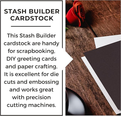 PA Paper Accents Stash Builder Cardstock 8.5" x 11" Chocolate Brown, 65lb colored cardstock paper for card making, scrapbooking, printing, quilling and crafts, 25 piece pack