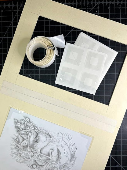 Lineco, Self-Adhesive Polypropylene Mounting Photo Corners, 1.25" Full View, Pressure Sensitive, Non-Yellowing Acrylic Adhesive (Pack of 48) 2 Packs
