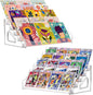 2 Pack 5 Tier Acrylic Card Display Stand, 12" Trading Card Display Rack, Clear Card Stand for PSA Cards, Baseball Cards, Sports Cards, Football Cards, Business Cards and Stickers
