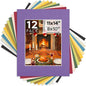 Mat Board Center, 11X14 Mix Color Mats for 8X10 Pictures - Acid Free, 4-Ply Thickness, White Core, Bevel Cut - for Artworks, Photos, Framing - Pack of 12