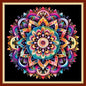 DMCVIVR Stamped Cross Stitch Kits for Adults Beginners Embroidery Kits 11CT Needlepoint Kits Cross Stitch Patterns Embroidery Patterns&Magic Mandala 18x18 inch