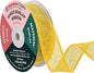 Mandala Crafts Yellow Burlap Wired Ribbon 1 Inches Wide Jute Ribbons for Crafts - 10 Yds Roll Rustic Burlap Wrap Trim Ribbons for Wreaths Bows Party Decoration