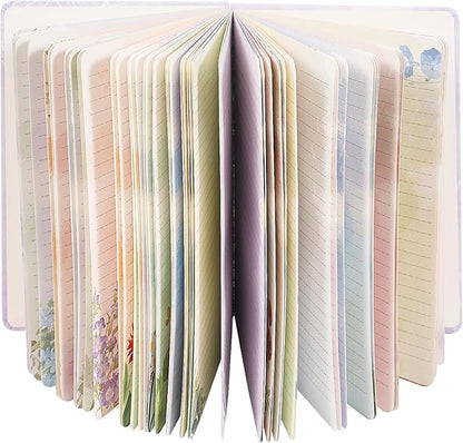 SIIXU Artistic Flower Dream Journal - Thick Hardcover Spiral Notebook with 160 Unique Pages, A5 Lined Notebooks for Poetry Drafting, Memo Keeping & Creative Junk Journaling, Pink